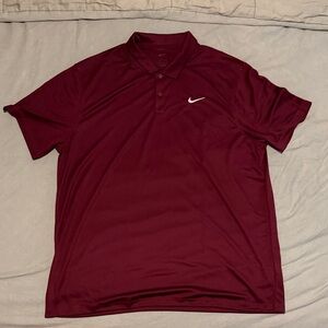 Nike Men's Burgundy Polo Shirt